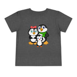 Toddler-Size Tee - Mommy, Daddy, and Bebo Penguins - Leigha Marina Cartoon Design