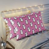 Pillow Sham - Pink - Bebo The Penguin Leigha Marina's Cartoon Design