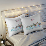 Pillow Sham - Leigha Marina's Cartoon Penguins With Names