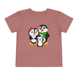 Toddler-Size Tee - Mommy, Daddy, and Bebo Penguins - Leigha Marina Cartoon Design
