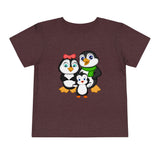 Toddler-Size Tee - Mommy, Daddy, and Bebo Penguins - Leigha Marina Cartoon Design