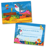 Under The Sea Thank You Cards for Kids, 20 Notes & 20 Envelopes