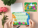 Dinosaur Thank You Cards for Kids, 20 Notes & 20 Envelopes