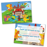 Dragons Thank You Cards for Kids, 20 Notes & 20 Envelopes