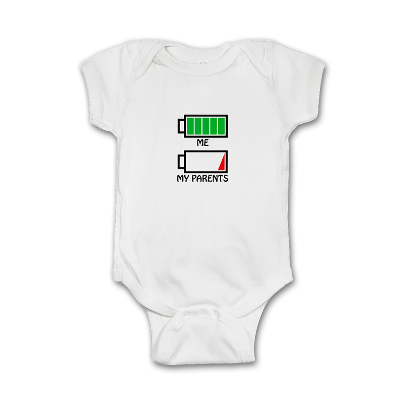 Funny Infant Onesie 'Me vs My Parents'