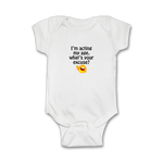 Funny Baby Onesie 'I'm acting my age, what's your excuse?'