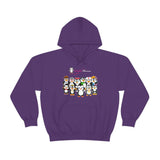 Adult-Size Unisex Penguin Paradise Hoodie: Cute Cartoon Penguins Design