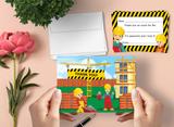 Construction Thank You Cards for Kids, 20 Notes & 20 Envelopes