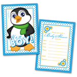 It's a Boy Penguin Baby Shower Invitations – 20 Cards & 20 Envelopes