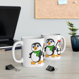 Leigha Marina's Mommy & Daddy Penguins Ceramic Mug - 11oz