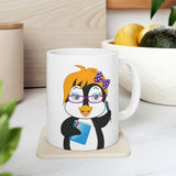 Leigha Marina's Mrs. Glacier The Teacher Penguin Ceramic Mug - 11oz