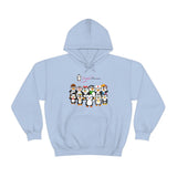 Adult-Size Unisex Penguin Paradise Hoodie: Cute Cartoon Penguins Design