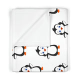 Soft Fleece Baby Blanket White - Leigha Marina's Bebo The Penguin
