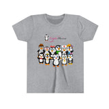 Youth-Size Penguin Paradise: Cute Cartoon Penguin Tee