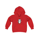 Youth-Size Bebo The Penguin Hoodie: Cute Cartoon Penguins Design