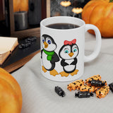 Leigha Marina's Mommy & Daddy Penguins Ceramic Mug - 11oz