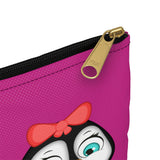 Accessory Pouch - Mommy, Daddy, and Bebo Penguins - Pink