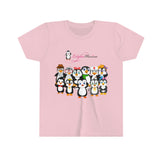Youth-Size Penguin Paradise: Cute Cartoon Penguin Tee