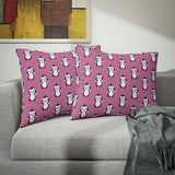 Pillow Sham - Pink - Bebo The Penguin Leigha Marina's Cartoon Design
