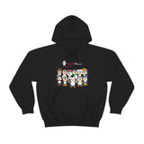 Adult-Size Unisex Penguin Paradise Hoodie: Cute Cartoon Penguins Design