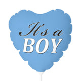 Baby Shower Balloon - It's a Boy 11" Light Blue - Round & Heart-Shaped