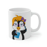 Leigha Marina's Mrs. Glacier The Teacher Penguin Ceramic Mug - 11oz