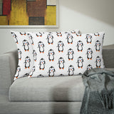 Pillow Sham - White - Bebo The Penguin Leigha Marina's Cartoon Design