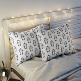 Pillow Sham - White - Bebo The Penguin Leigha Marina's Cartoon Design
