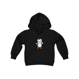 Youth-Size Bebo The Penguin Hoodie: Cute Cartoon Penguins Design
