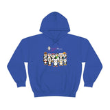Adult-Size Unisex Penguin Paradise Hoodie: Cute Cartoon Penguins Design