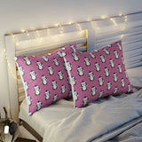 Pillow Sham - Pink - Bebo The Penguin Leigha Marina's Cartoon Design