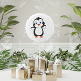 Balloon 11" White (Round & Heart-Shaped), Bebo The Penguin