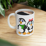 Leigha Marina's Mommy & Daddy Penguins Ceramic Mug - 11oz