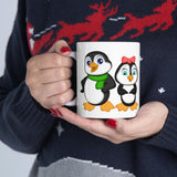 Leigha Marina's Mommy & Daddy Penguins Ceramic Mug - 11oz