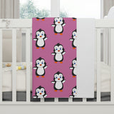 Soft Fleece Baby Blanket Light Pink - Leigha Marina's Bebo The Penguin