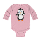 Baby-Size Long Sleeve Bodysuit - Bebo The Penguin