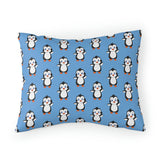 Pillow Sham - Light Blue - Bebo The Penguin Leigha Marina's Cartoon Design
