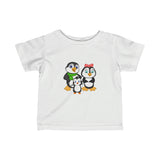 Baby-Size Tee - Mommy, Daddy, and Bebo Penguins - Leigha Marina Cartoon Design