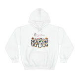 Adult-Size Unisex Penguin Paradise Hoodie: Cute Cartoon Penguins Design