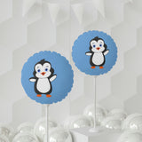 Balloon 11" Light Blue (Round & Heart-Shaped), Bebo The Penguin