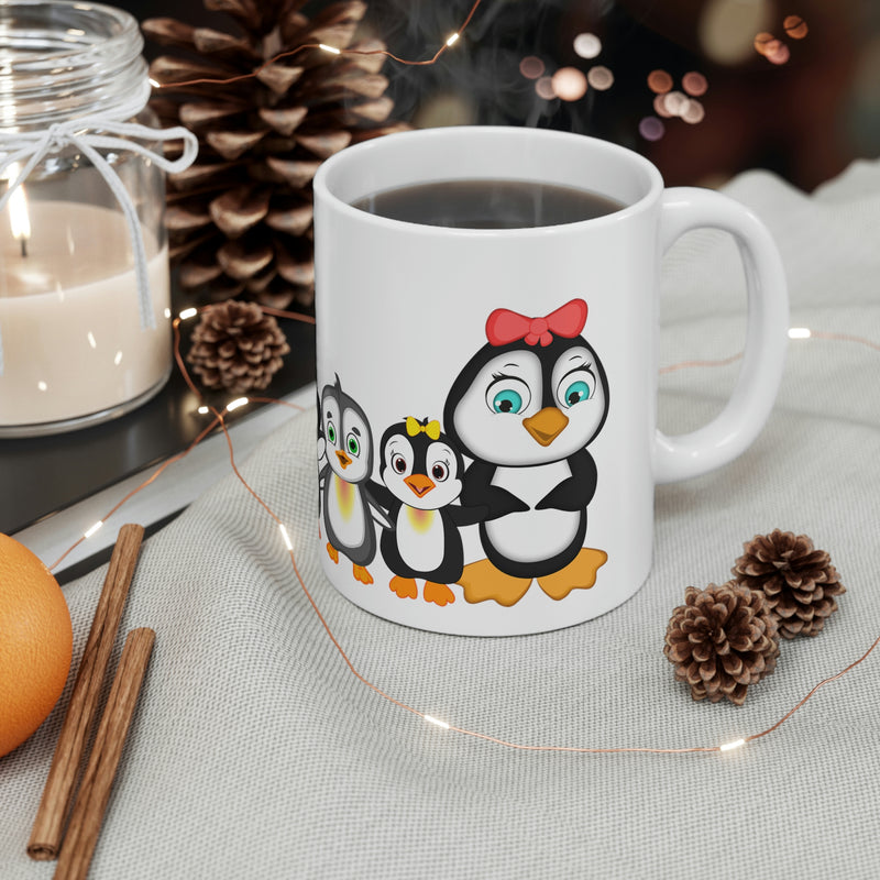 Leigha Marina's Little Penguins Ceramic Mug - 11oz