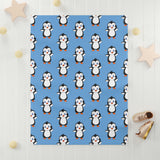 Soft Fleece Baby Blanket Light Blue - Leigha Marina's Bebo The Penguin