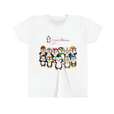 Youth-Size Penguin Paradise: Cute Cartoon Penguin Tee