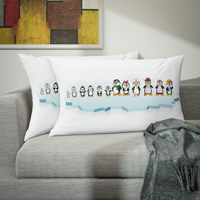 Pillow Sham - Leigha Marina's Cartoon Penguins