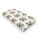 Baby Changing Pad Cover - Mommy & Daddy Penguins