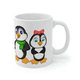 Leigha Marina's Mommy & Daddy Penguins Ceramic Mug - 11oz