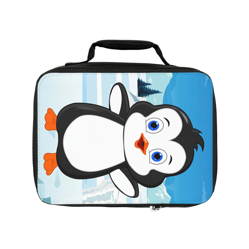 Lunch Bag - Bebo The Penguin - Winter Background