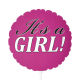 Baby Shower Balloon - It's a Girl 11" Pink - Round & Heart-Shaped