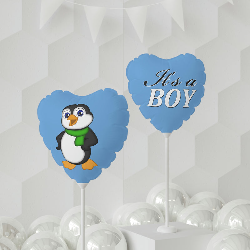 Baby Shower Balloon - It's a Boy 11" Light Blue - Round & Heart-Shaped