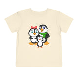 Toddler-Size Tee - Mommy, Daddy, and Bebo Penguins - Leigha Marina Cartoon Design